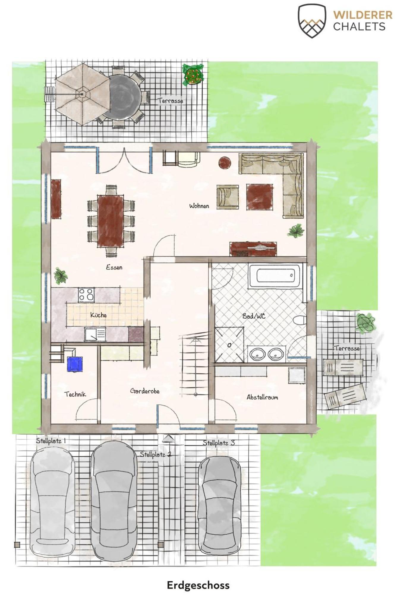 Wilderer Chalets 2-4 Personen 洛伊塔施 外观 照片